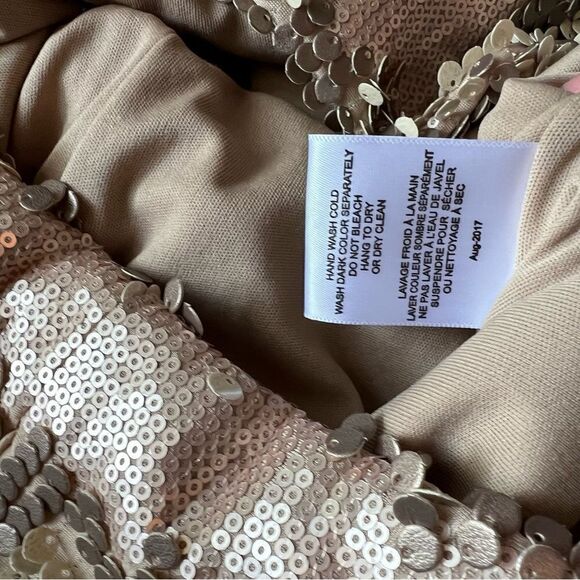 Black Swan Gold Sequined Cocktail Dress M - Picture 7 of 8